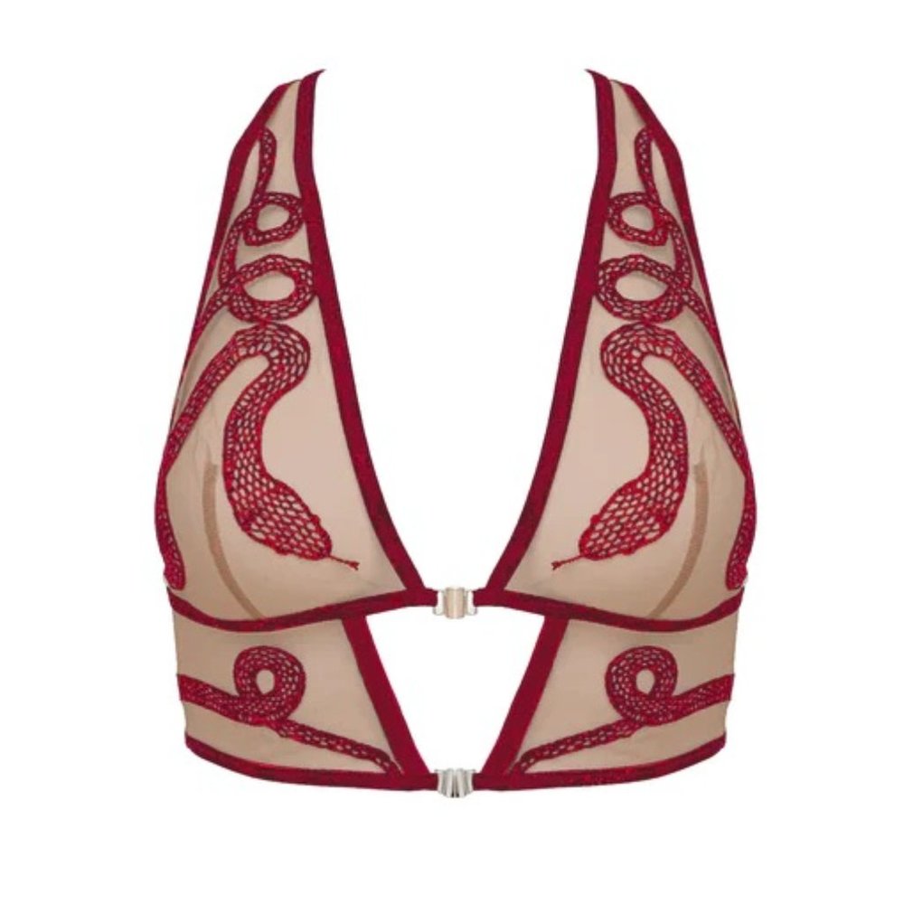 thistle and spire medusa bralette oxblood small